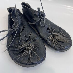 Medieval Leather Sandals With Leather Lace Size 7.5 Women’s Or 6 Mens Black